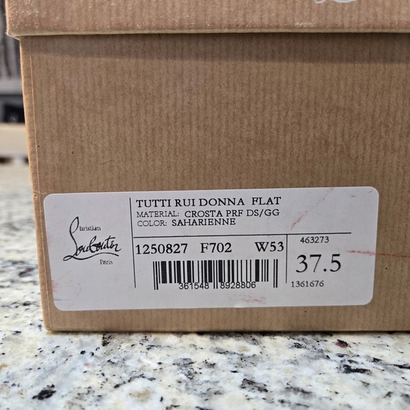 NEW Christian Louboutin Light Beige Suede Tutti Rui Sneakers Size 37.5 - Picture 12 of 12